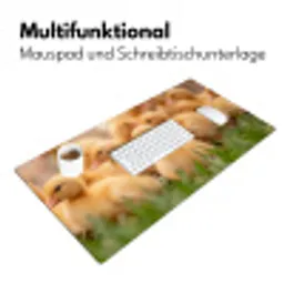 Pijltje - Eend - Natuur - Geel Muismat XXL klein -ysfeer4_duits