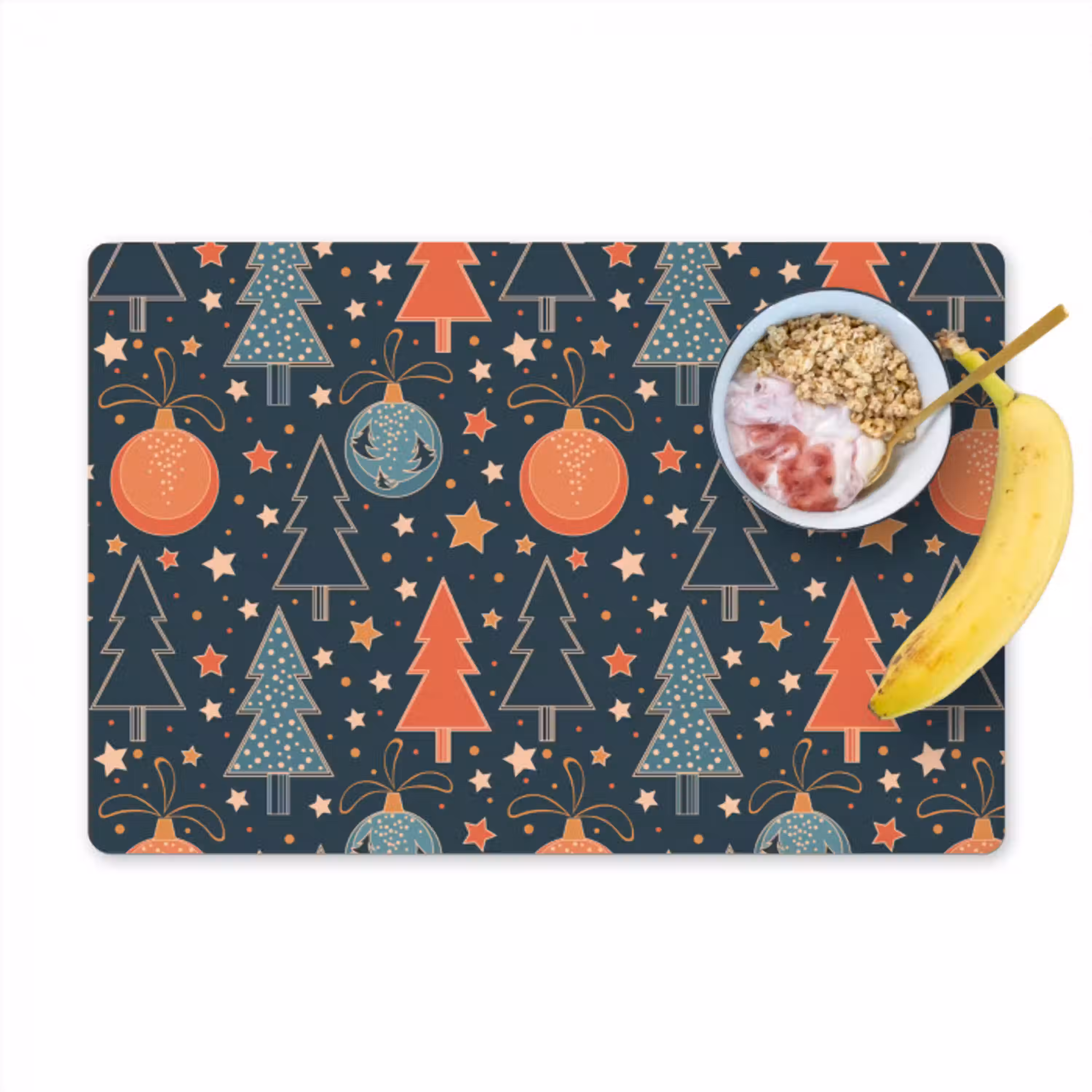 Illustratie - Kerst - Symbolen - Blauw Placemat vinyl groot 368 -zzzproduct_Kitchenyeah-website