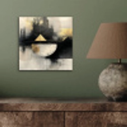 Abstract - Zwart - Verf - Modern aluminium wit klein -sfeer2