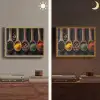 Houten - Lepels - Specerijen - Kruiden Light Box met batterij (Wandlamp) middel -sfeer3