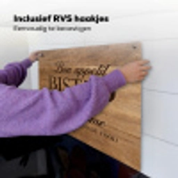 Huiselijke Bistro Beleving Inductie beschemer met haakjes klein -ky-ophangen-nl