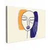 Minimalistisch - Gezicht - Hand - Oranje - Blauw canvas 2cm klein -z3d