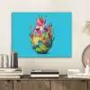 Drakenfruit - Blauw - Levendig PET vilt klein -sfeer1
