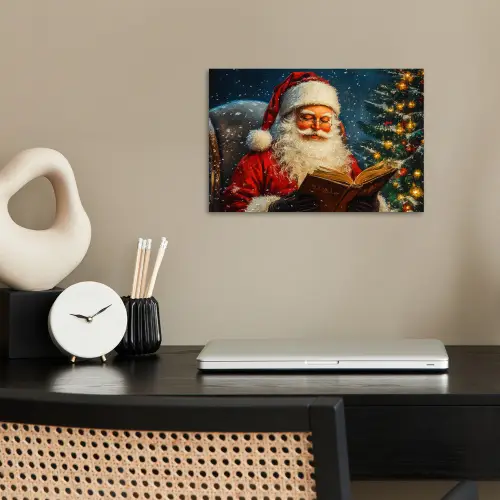 Kerstman - Kerst - Winter - Kerstboom poster papier klein -sfeer1