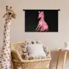 Zebra - Roze - Gestreept Wandkleed katoen klein -wsfeer5_kind