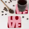 Love - Rood - Blokletters onderzetter kurk middel -sfeer2