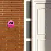 Roze - Blokjes - Klassiek Naambord Rond klein -sfeer3-rond-XS