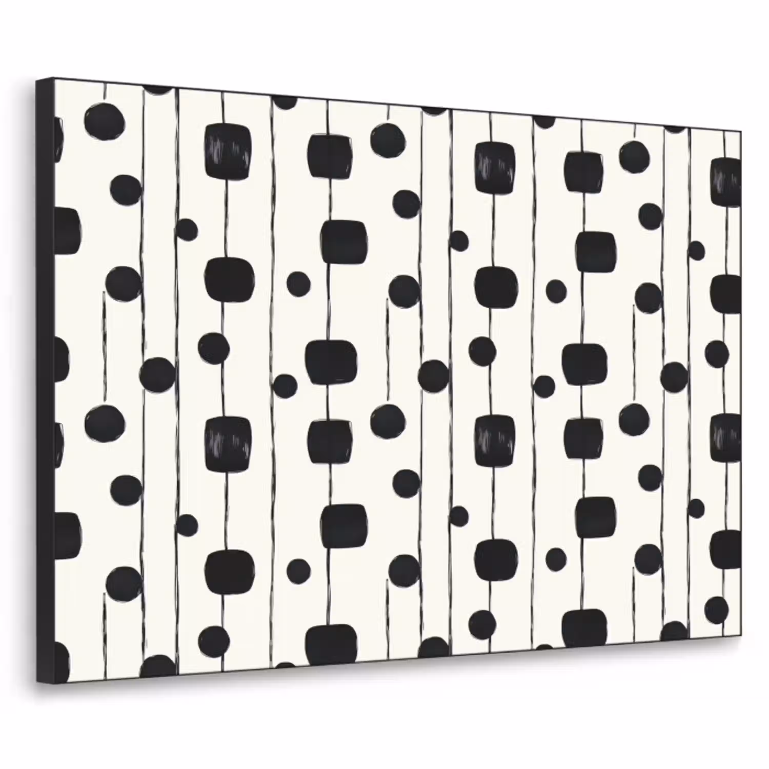 Grafisch - Modern - Zwart Textielframe zwart klein 947 -3d
