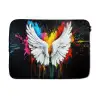 Vleugels - Verfspatten - Kleurrijk laptophoes neopreen klein -3d