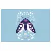 Bladeren - Wit - Vlinder - Insect poster papier klein -3d