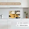 Abstract - Goud - Grijs - Vormen - Geometrisch keuken achterwand spatscherm klein -sfeer4_FR