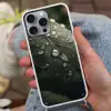Blad - Groen - Nerven - Regendruppels Hoesje iPhone 16 Pro Max met koord klein -sfeer3