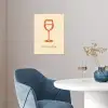 Wijn - Zomer - Quote - Oranje poster papier klein -sfeer3