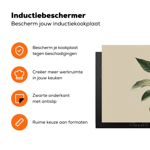 Tak - Groene Bladeren - Vruchten Inductie beschermer vinyl 3mm klein -zzzzzzz-td-ups