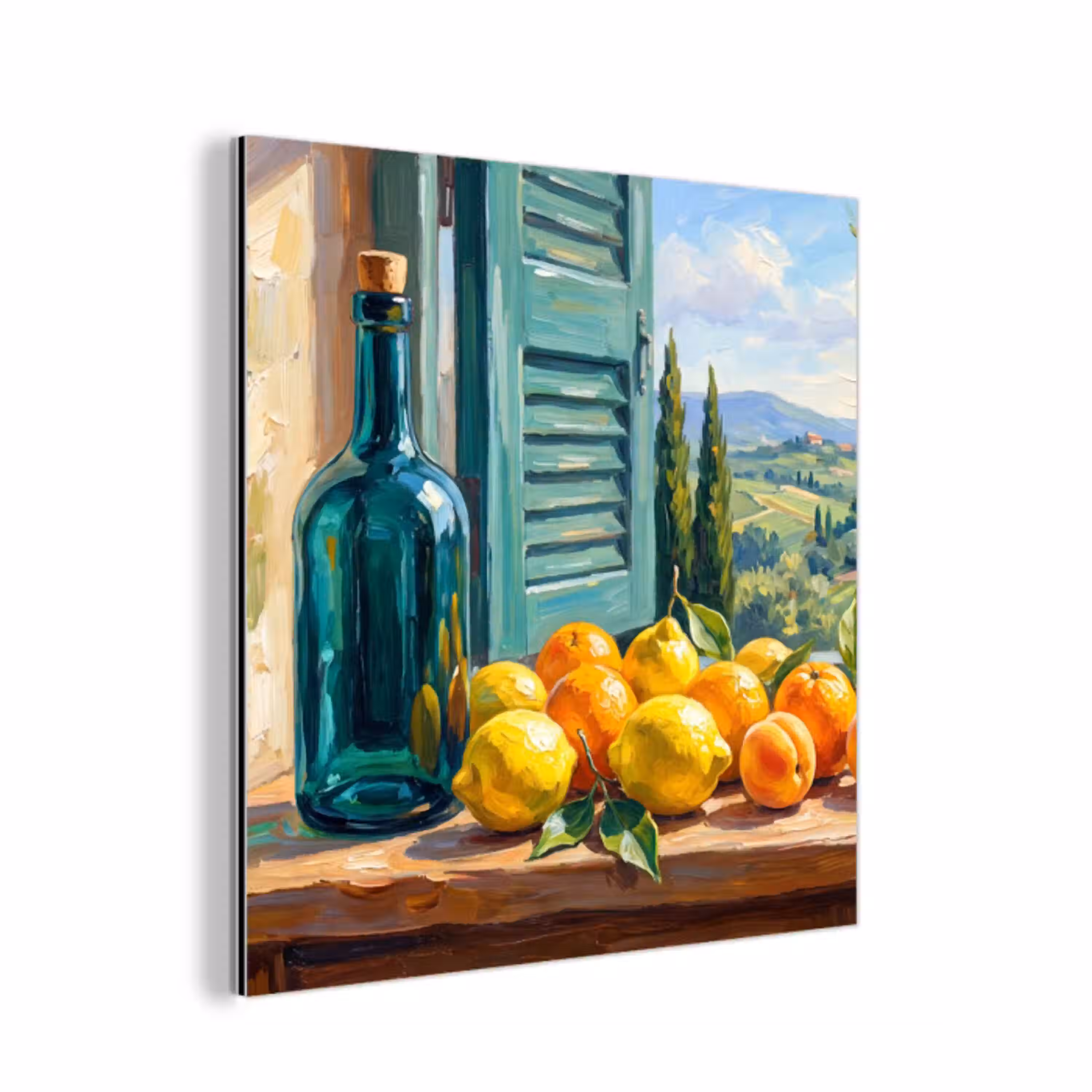 Fles - Fruit - Stilleven aluminium wit klein -3d