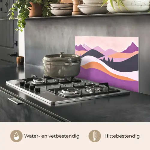 Abstract - Heuvels - Bomen - Groen keuken achterwand spatscherm klein -usp_NL