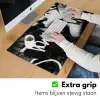 Gezicht - Mond - Graffiti - Zwart Muismat XXL klein -sfeer3