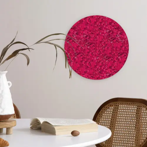 Vloeiend - Verf - Texturen - Rood Wandcirkel kunststof plaat 5mm dik klein 188 -sfeer4