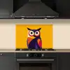 Uil - Grafisch - Kleurrijk - Ogen keuken achterwand spatscherm klein -sfeer1