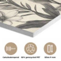 Klassiek - Botanisch - Zwart - Beige PET vilt klein 837 -closeup_NL