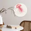 Kwal - Tentakels - Roze Wandcirkel kunststof plaat 5mm dik klein -sfeer4