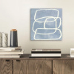 Abstract - Blauw - Kunst aluminium wit klein -sfeer1