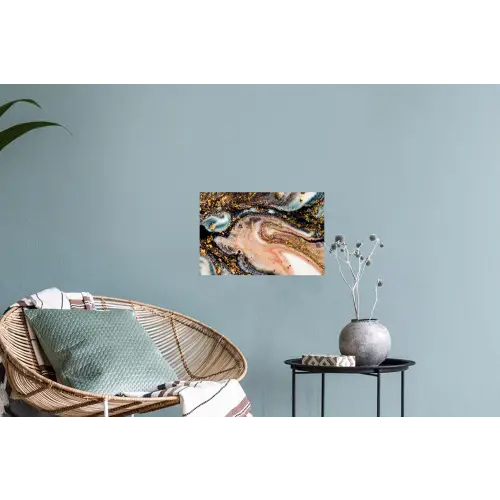 Marmerlook - Goud - Zwart - Glitter - Chic Muursticker klein -plant
