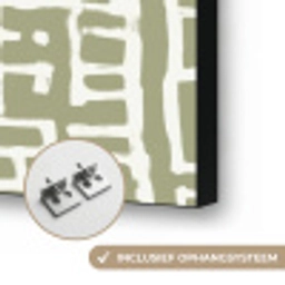 Grafisch - Patroon - Groen Textielframe zwart klein 947 -USP_ophangsysteemNL