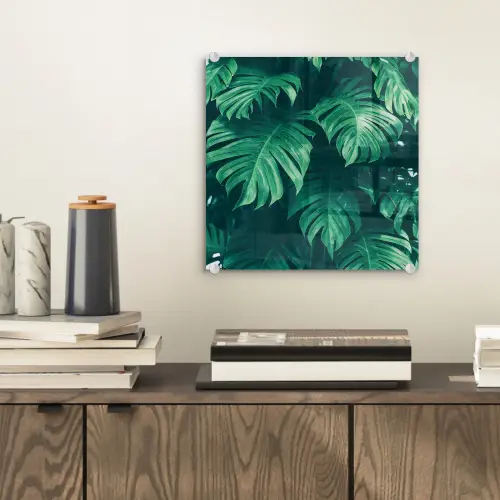 Monstera - Bladeren - Planten - Jungle - Natuur plexiglas 5mm klein -sfeer1