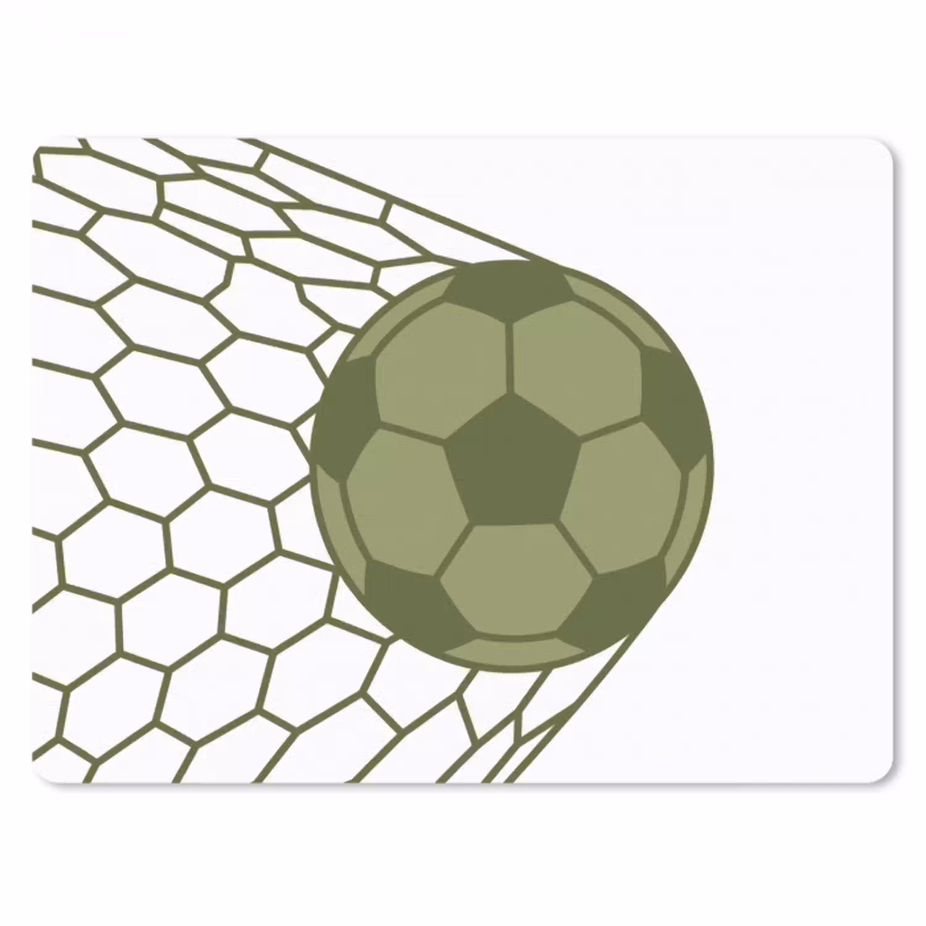Voetbal - Goal - Sport - Groen muismat rubber klein -3d