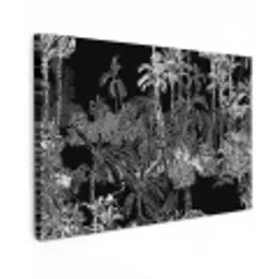 Palm - Jungle - Tropical Tuinposter op houten frame 2 cm dik klein -3d
