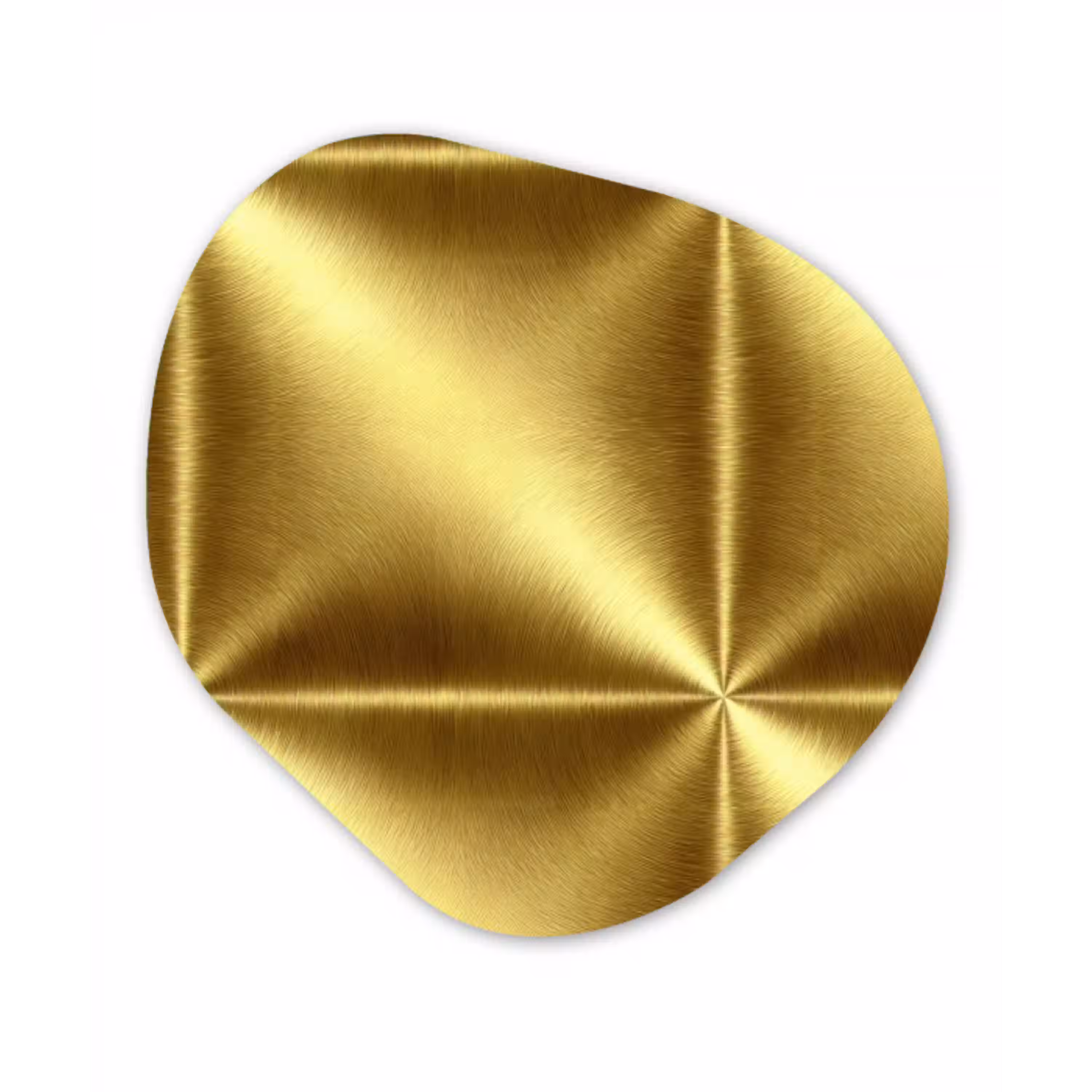 Textuur - Geborsteld Goud - Industrieel - Metallic Wandcirkel Organisch Forex 3mm klein 629 -3d