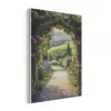Doorkijk - Tuinboog - Bloemen - Natuur - Pad PET vilt klein -3d