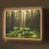 Bomen - Bos - Mos - Planten - Zon - Natuur Light Box met batterij (Wandlamp) middel -z3d_website