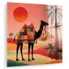 Kameel - Gekleurd tapijt - Duinen - Rode zon plexiglas 5mm klein -zzzproduct_nieuw