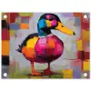 Eend - Vlakken - Abstract - Kleurrijk tuinposter los doek klein -3d