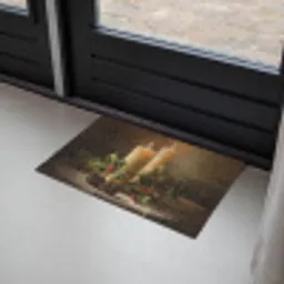 Kaarslicht - Kerst - Veelkleurig Deurmat klein -sfeer2
