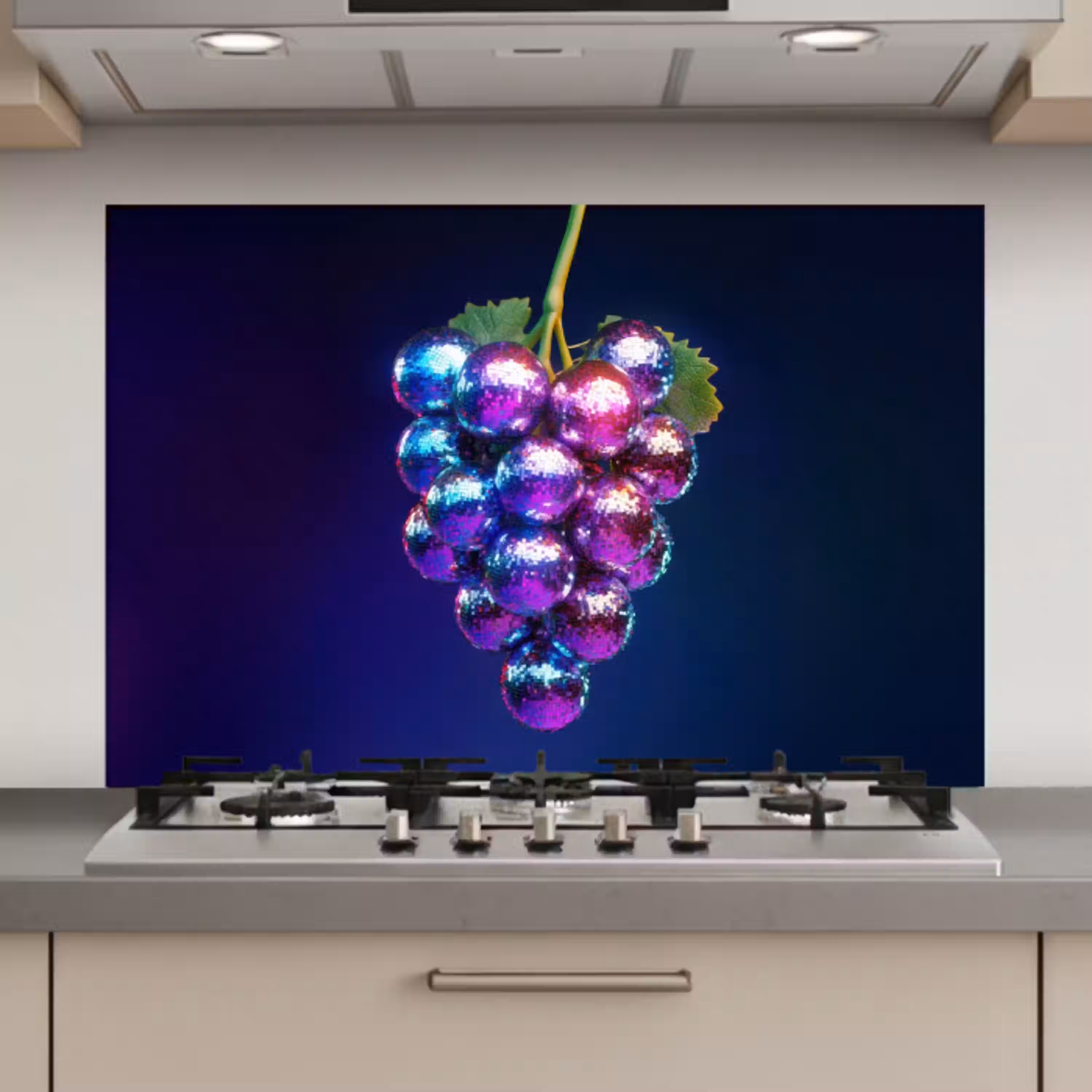 Paars - Disco - Feest - Druif keuken achterwand spatscherm klein -3d_website