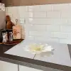 Bloem - Minimalistisch -Wit Inductie beschermer vinyl 3mm klein -sfeer3