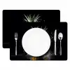 Ananas - Fruit - Water - Planten - Zwart Placemat vinyl groot -zzsfeer2_Kitchenyeah-website