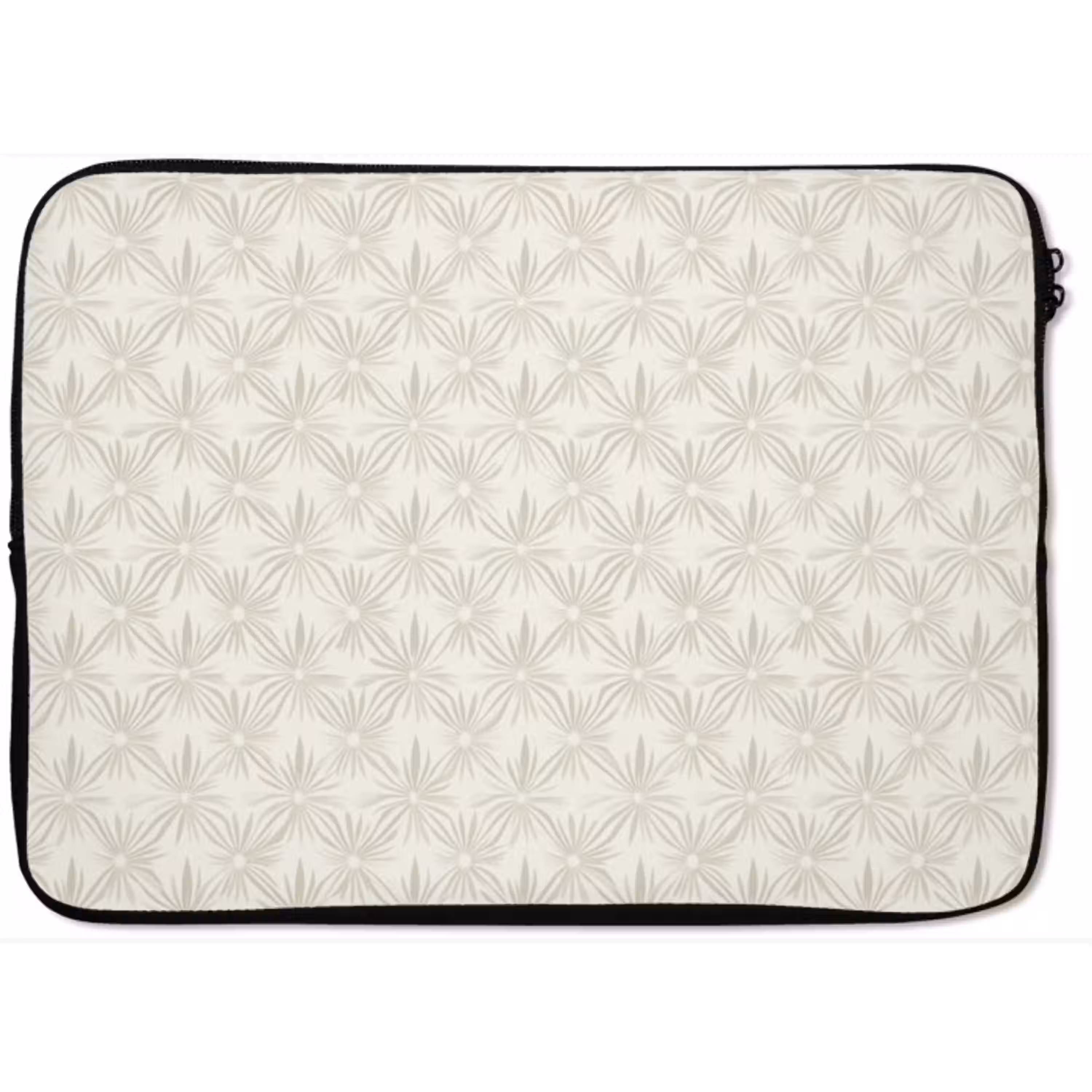 Patroon - Bloemen - Beige laptophoes neopreen klein 279 -zkaufland3dotto