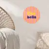 Verticaal - Strepen - Oranje - Ciao bella Wandcirkel behangsticker klein -sfeer4