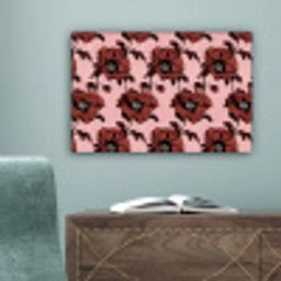 Bloemen - Retro - Rood canvas 2cm klein 34 -sfeer4