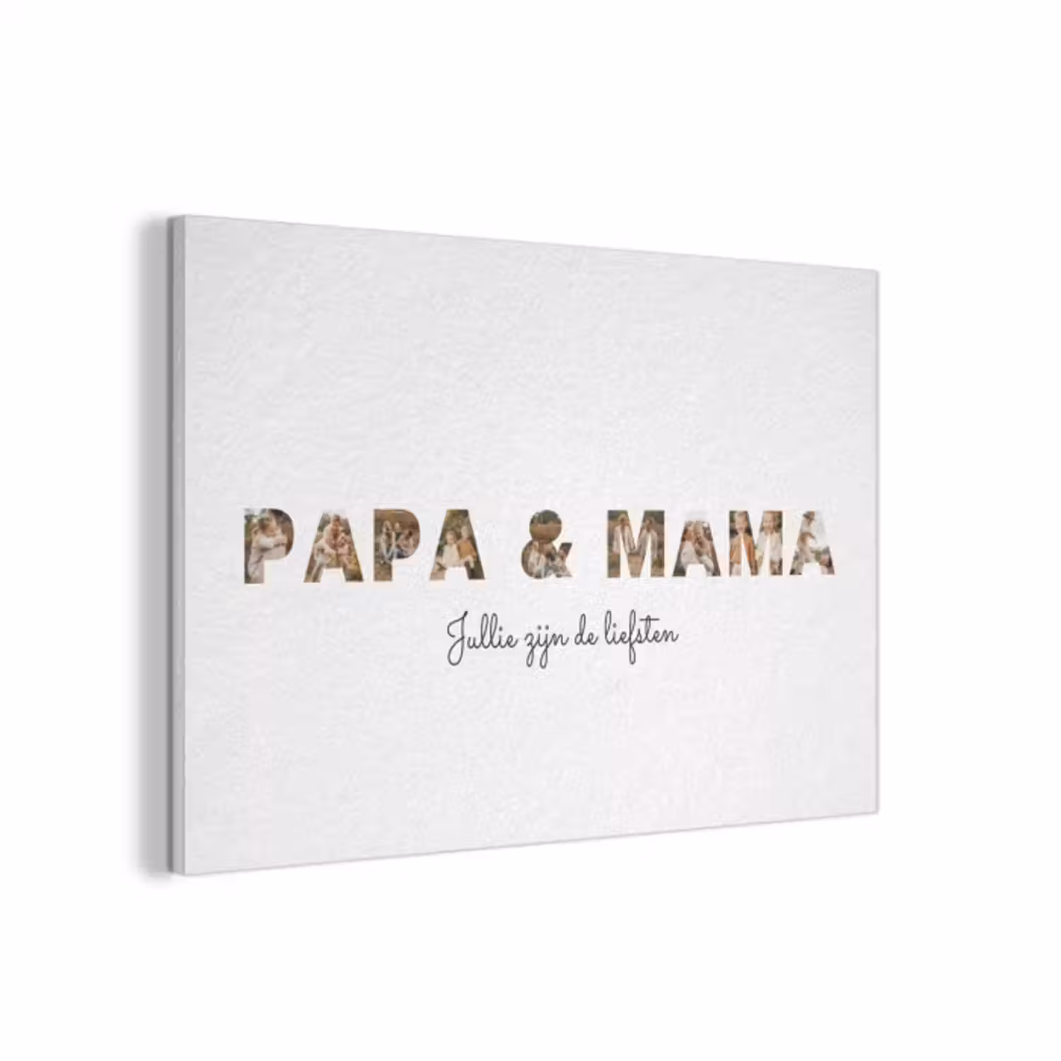 Akoestisch schilderij - Papa & Mama - Lettercollage