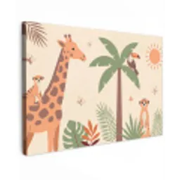 Dieren - Tropisch - Safari - Kleurrijk canvas 2cm klein -z3d