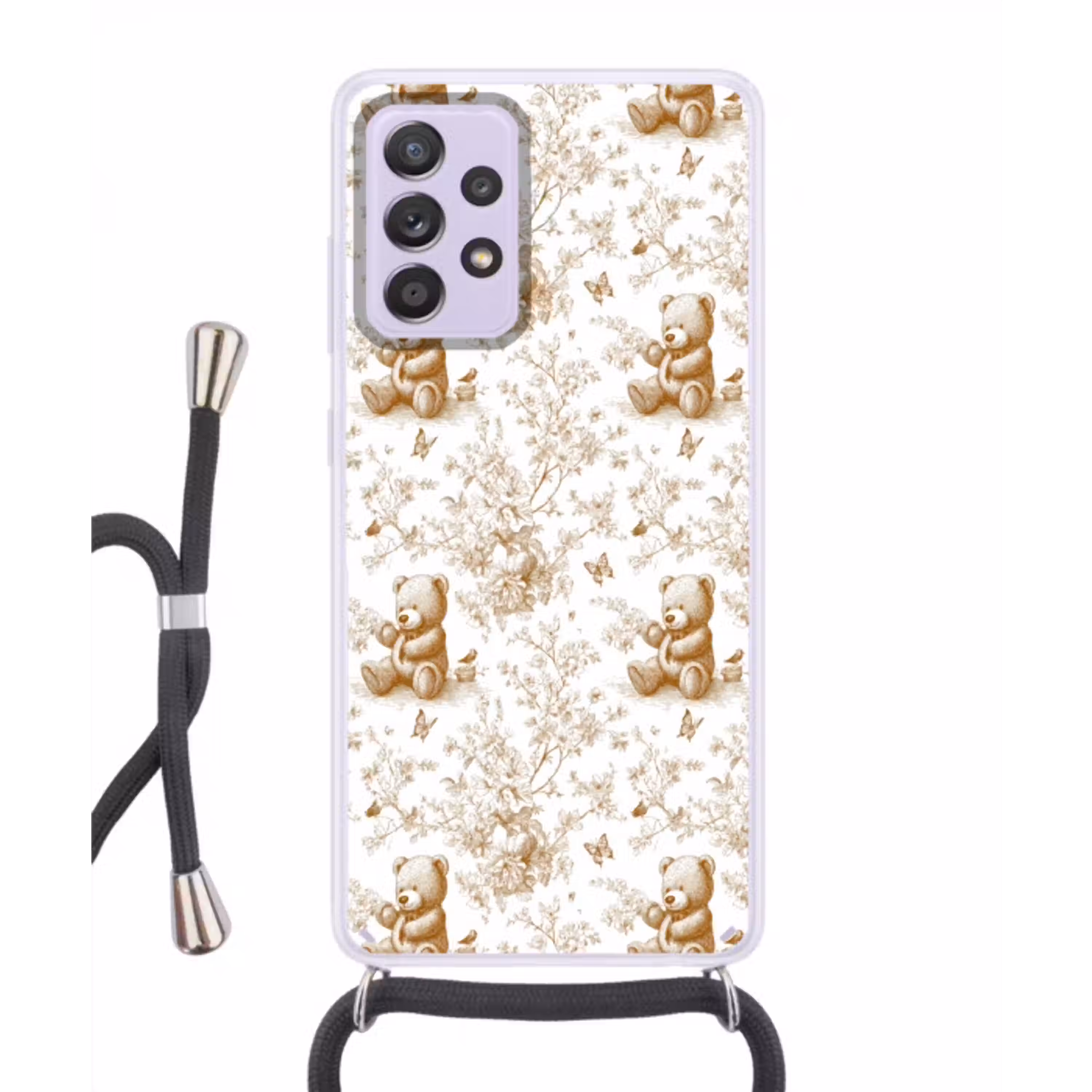 Beer - Tijdloos - Bruin Hoesje Samsung Galaxy A52 5G met koord klein 816 -3d