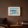Landschap - Winter - Meer - Bergen - Uitzicht - Doorkijk - Licht Light Box met batterij (Wandlamp) middel -sfeer4