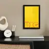 Dream big - Geel - Grafisch fotolijst zwart zonder passe partout klein -sfeer1