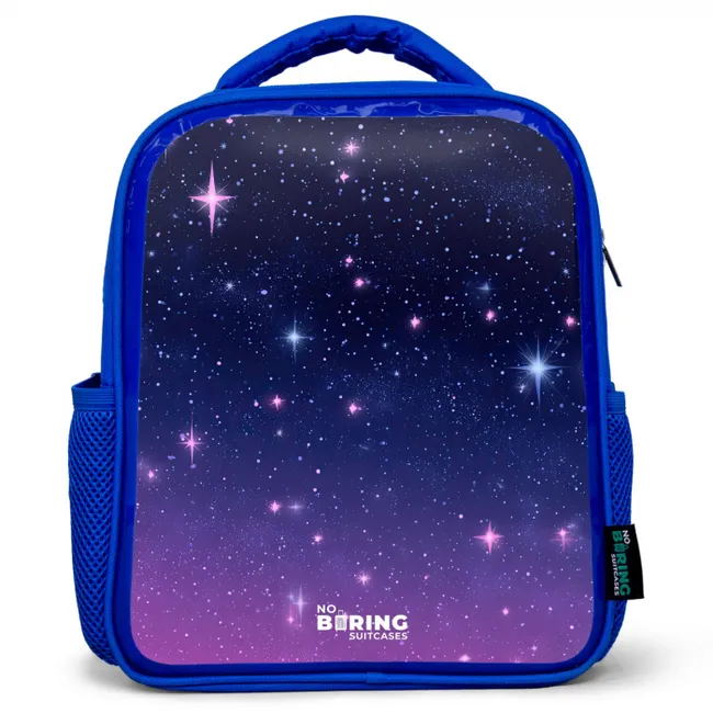 Kids' Backpacks Blue -. Stars - Galaxy - Blue - Pink