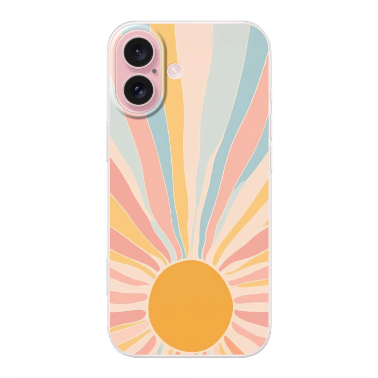 Illustratie - Zon - Pastelkleuren Apple iPhone 16 klein -3d